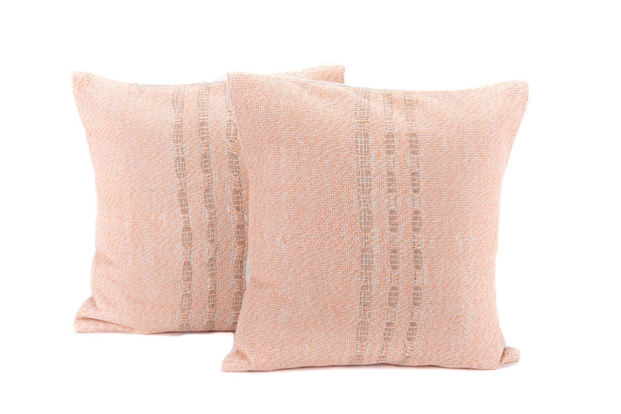 Arrayan 5: Bed scarf and cover pillows set – Aieka Hand Woven Elements